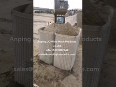 육군 요새 스틸 Hesco 방위 장벽 탄약 화합물